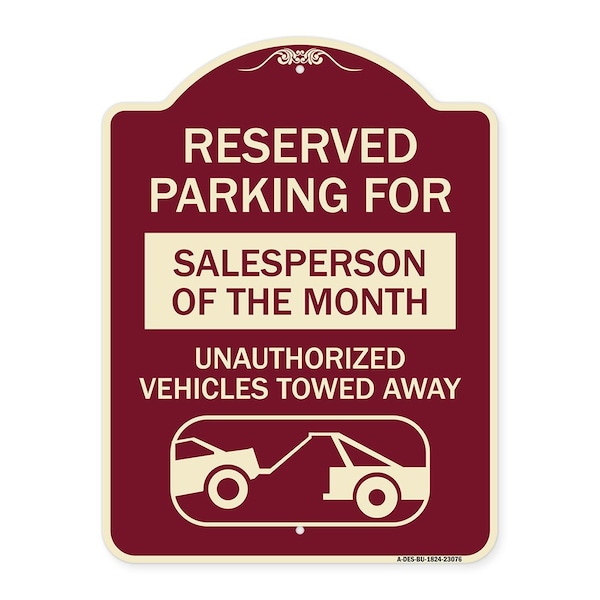 Reserved Parking for Salesperson of the Month Unauthorized Vehicles Towed Away, A-DES-BU-1824-23076